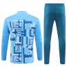 Olympique de Marseille Sweatshirt Za Trening Četvrt Zip 2024-25 Plava